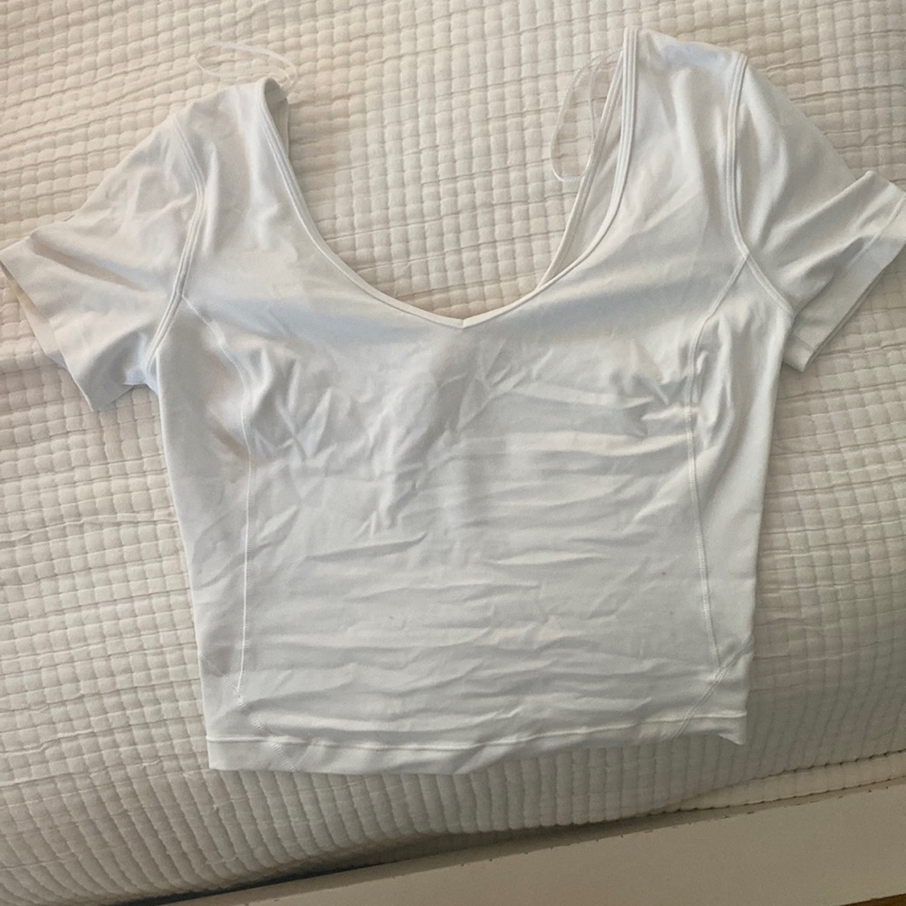 White lululemon align tee size 4